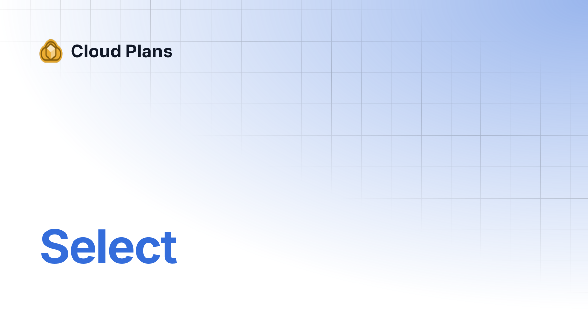 Select | Cloud Plans